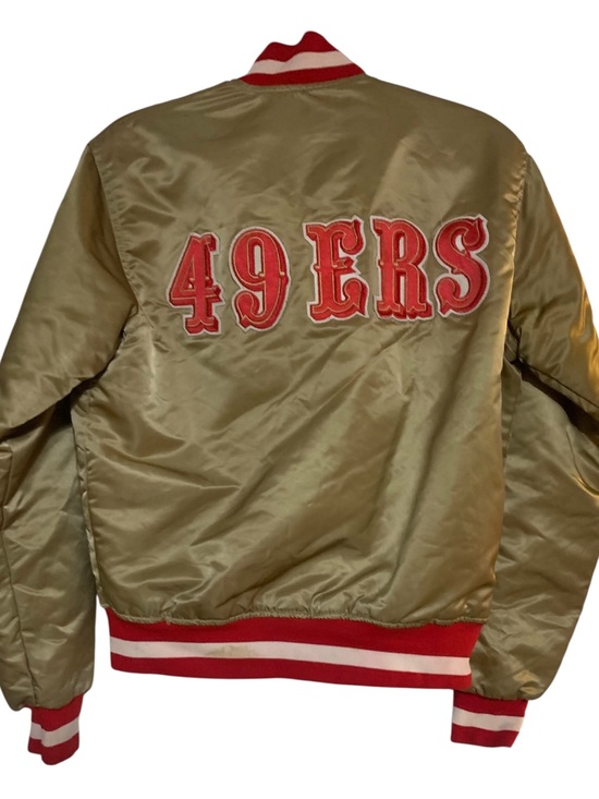STARTER Other - Vintage 90’s San Francisco 49ers Gold  Starter Jacket Satin Shiny NFL Size Small